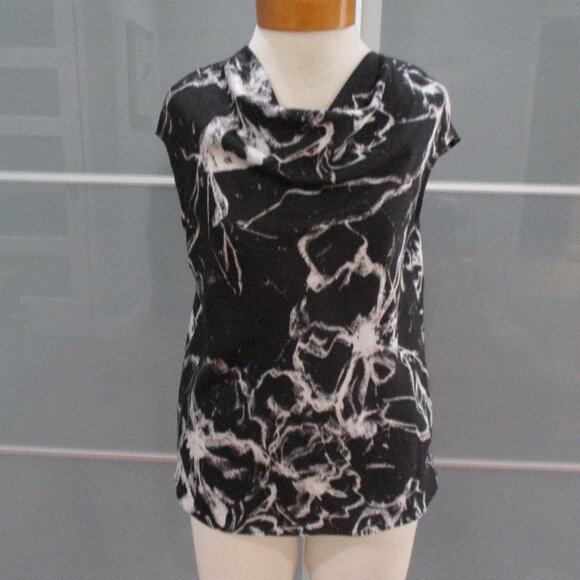 Donna Karan Black Label Cowl Neck cap Sleeve Blouse - Picture 1 of 5